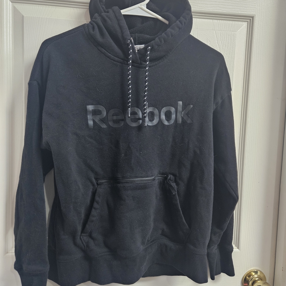 Reebok Men's Black Hoodie with Logo